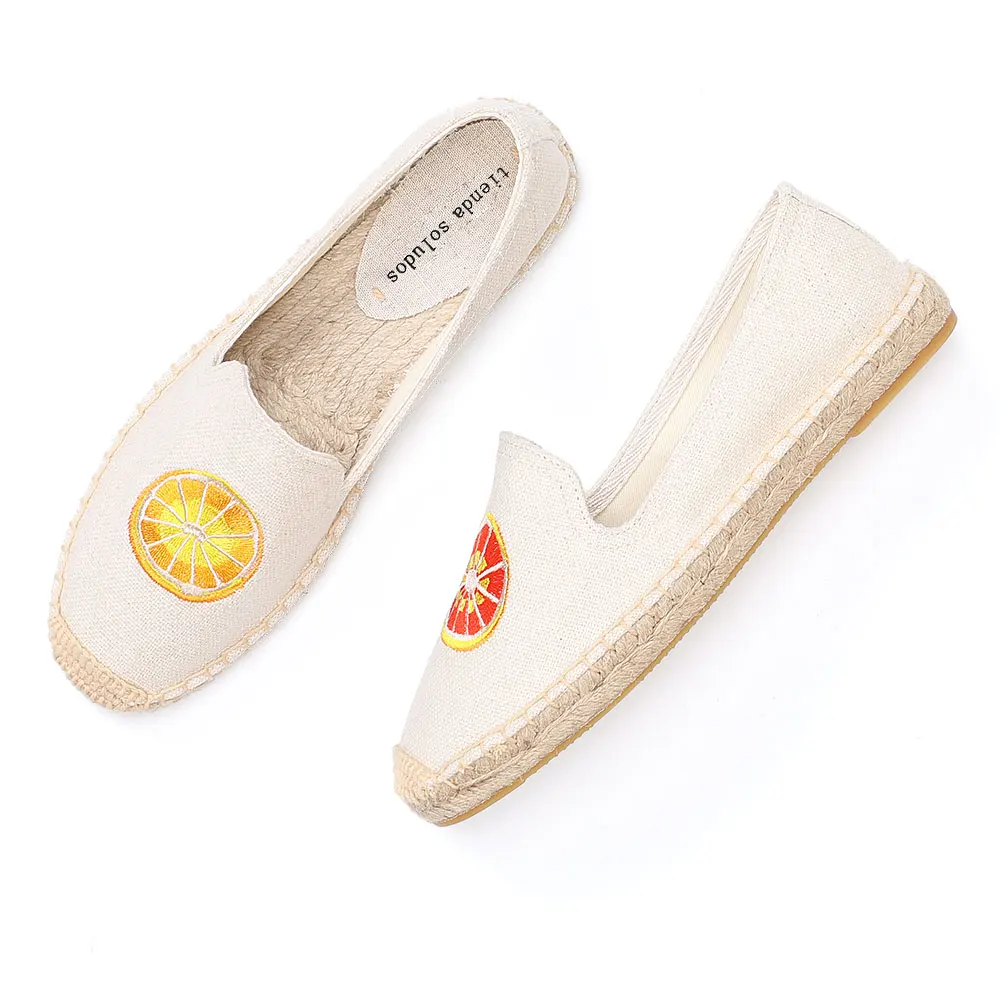 Women Espadrilles For Flat Slippers 2022 Ballet Flats Real Direct Selling Hemp Zapatillas Mujer Casual Sapatos