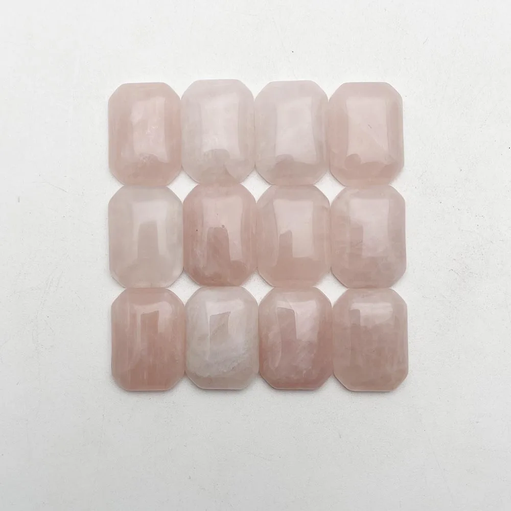 

fashion High quality 10pc Natural stone Roses Quartz cab cabochon 25X18MM bead for jewelry making Ring accessories free shipping