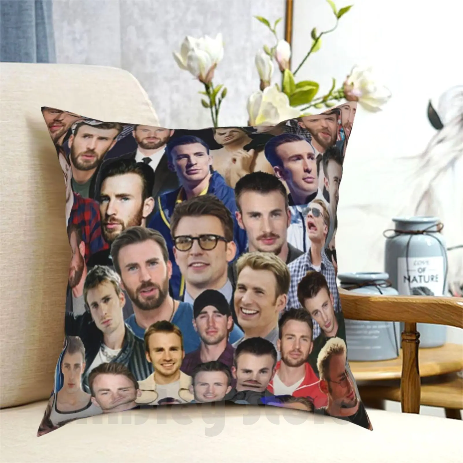 Chris Collage Pillow Case Printed Home Soft DIY Pillow cover Chris Chris Steve Rogers The First Avenger The Civil War