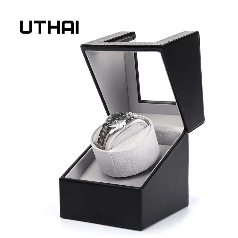 

UTHAI U01 Black Mechanical Watch Winding Box Motor Shaker Watch Winder Holder Display Jewelry Storage Organizer