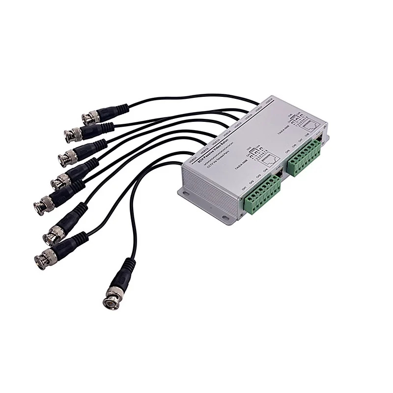 ESCAM 8CH HD CVI/TVI/AHD Passive Transceiver 8Channels Video Balun Adapter Transmitter BNC to UTP Cat5/5e/6 Cable 720P 1080P