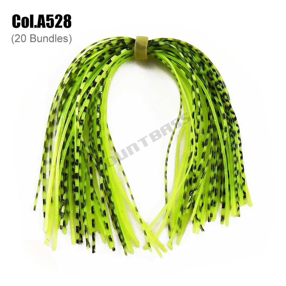COUNTBASS 20 Bündel 50 Stränge Silikonröcke Angelzubehör, DIY Spinnerbatis Buzzbaits Gummi-Jig-Köder Tintenfischgummi – Detail 31