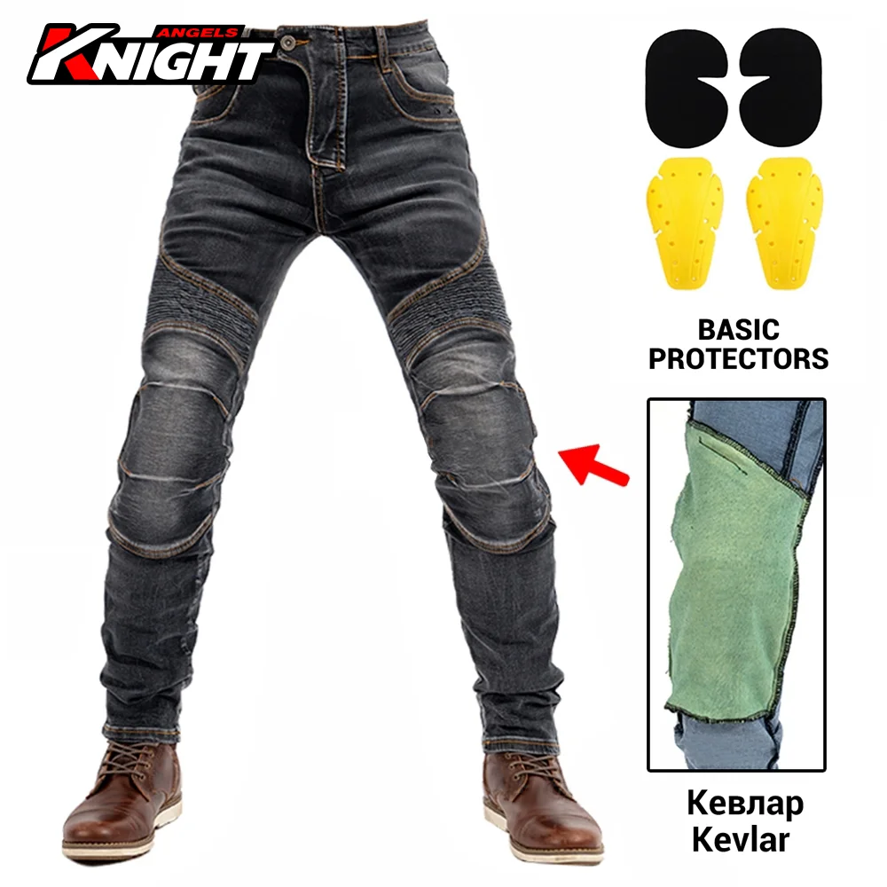 

Motorcycle Pants Cold-proof Motocross Jeans Protection Moto Trousers Motorcycle Jeans Anti-fall Motocross Pants Men Knee Pads