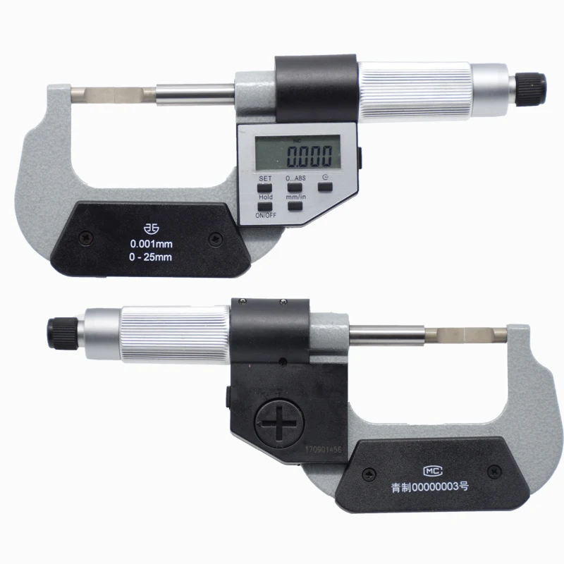 sheet micrometer groove Blade Micrometers 0-25-50-75-100mm0.001Blade measuring faces and non-rotating spindle 0.4mm / 0.75mm