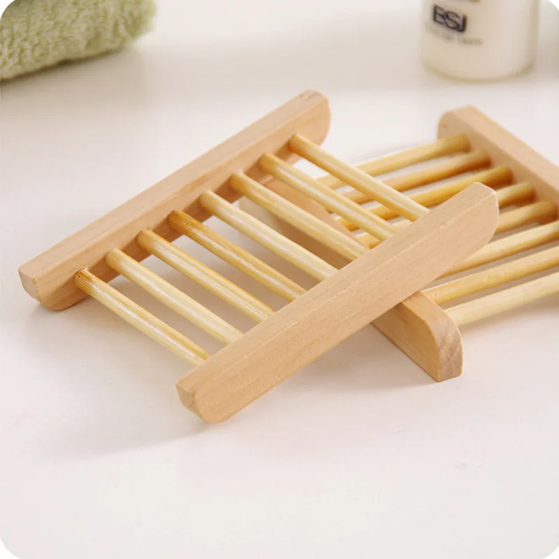 1Pcs Handmade wooden soap box frame creative contracted bathroom toilet soap natural bamboo drop