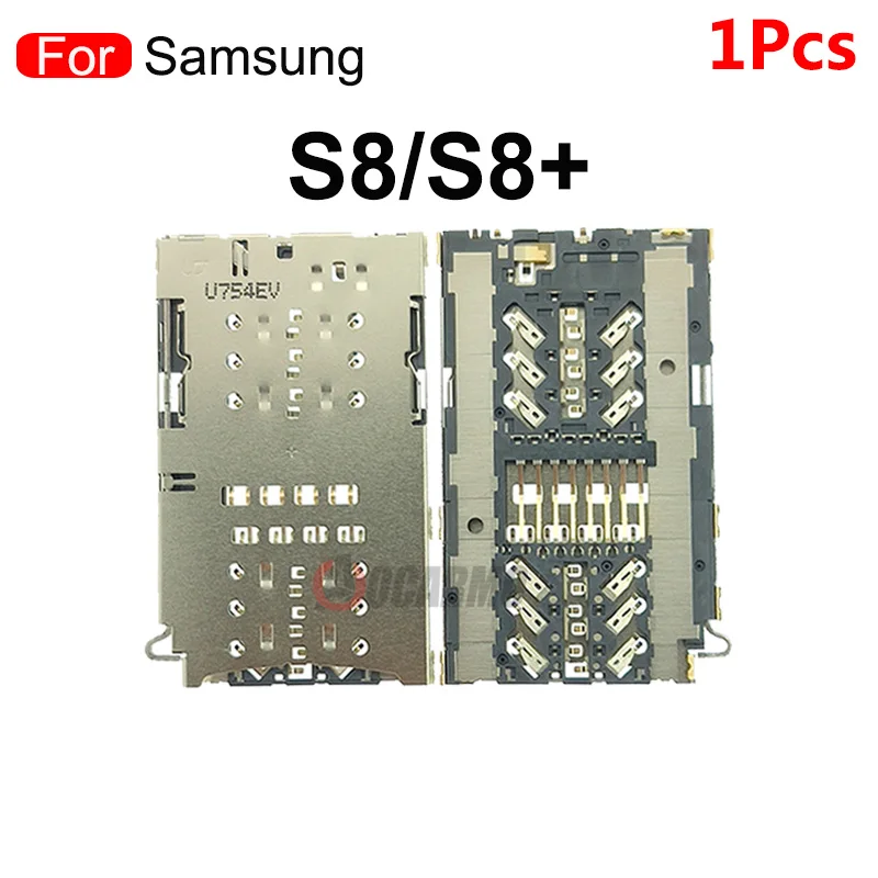 SIM Card Reader Connector For Samsung Galaxy S7 S7edge S8 S8+ S9 Note 10 Card Holder Replacement Parts