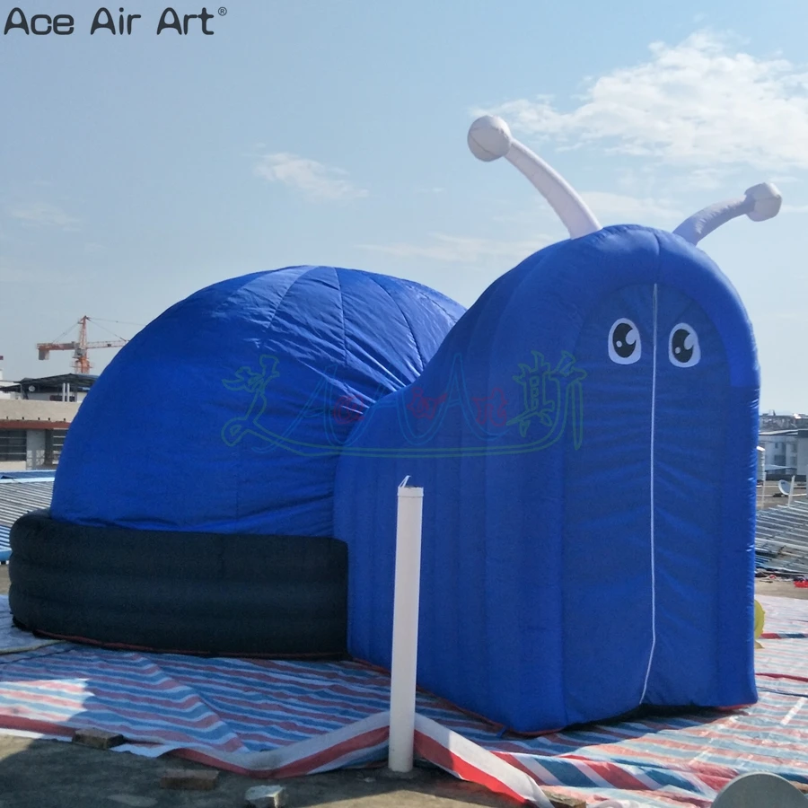 2021 Hot-sale Giant  Professional Designed Artificial Snail Shaped Model Inflatable Planetarium Tent For Event And Festival