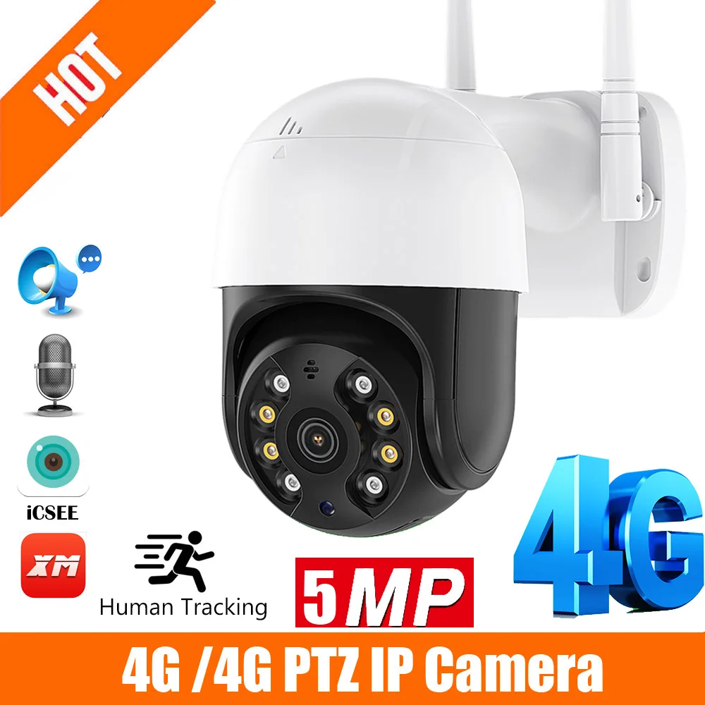 4G IP Camera 5MP 3MP 1080P HD PTZ Outdoor Speed Dome WIFI Wireless Security Camera CCTV 2MP HD IR 30M Audio ONVIF iCSEE