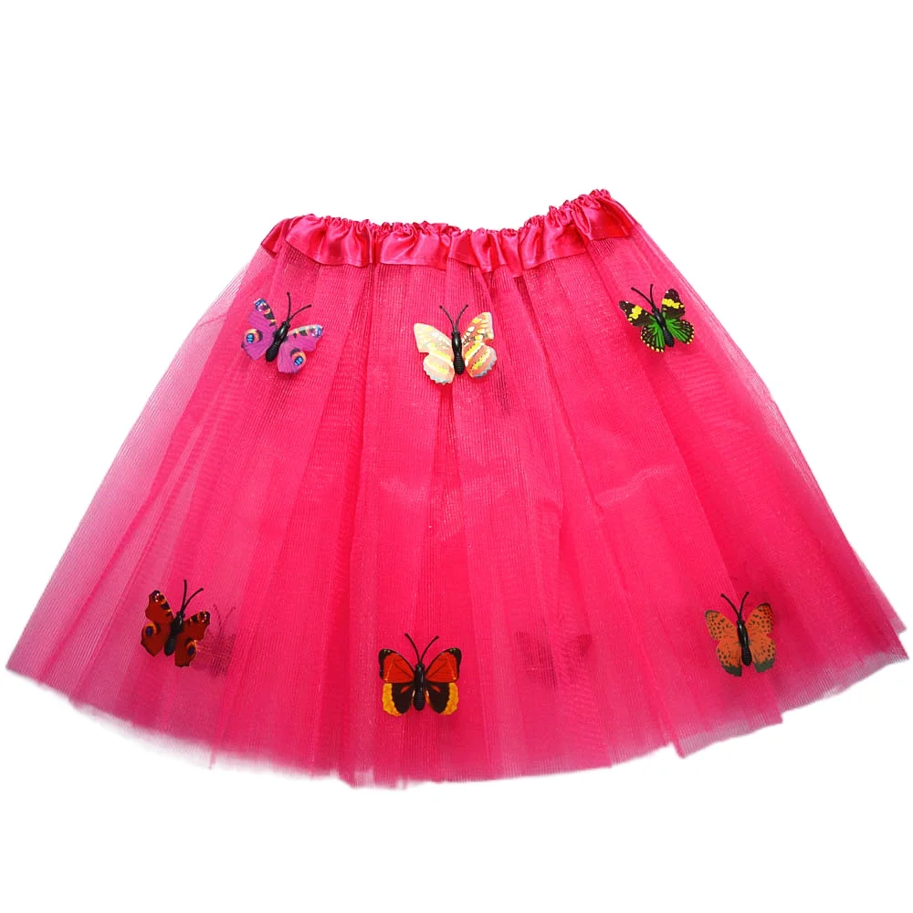 Child Girl Butterfly Tutu Skirts Kids Tulle  Ball Gown Pettiskirt Birthday Gift Party Ballet Dance Cosplay Halloween Costume