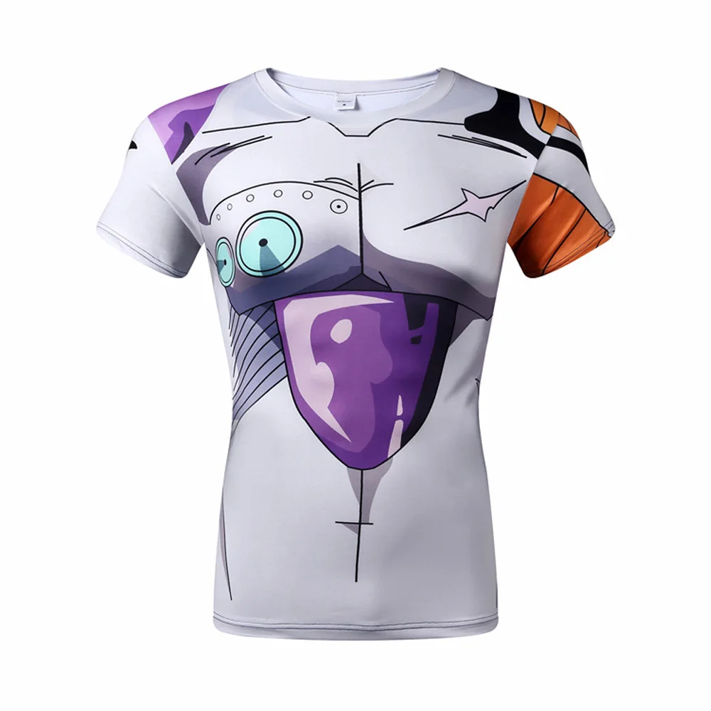 Summer 3D Anime Printed Running Compression Tshirt Men Women Tight T Shirt Short Sleeve Gym Hip Hop Cute Tshirt