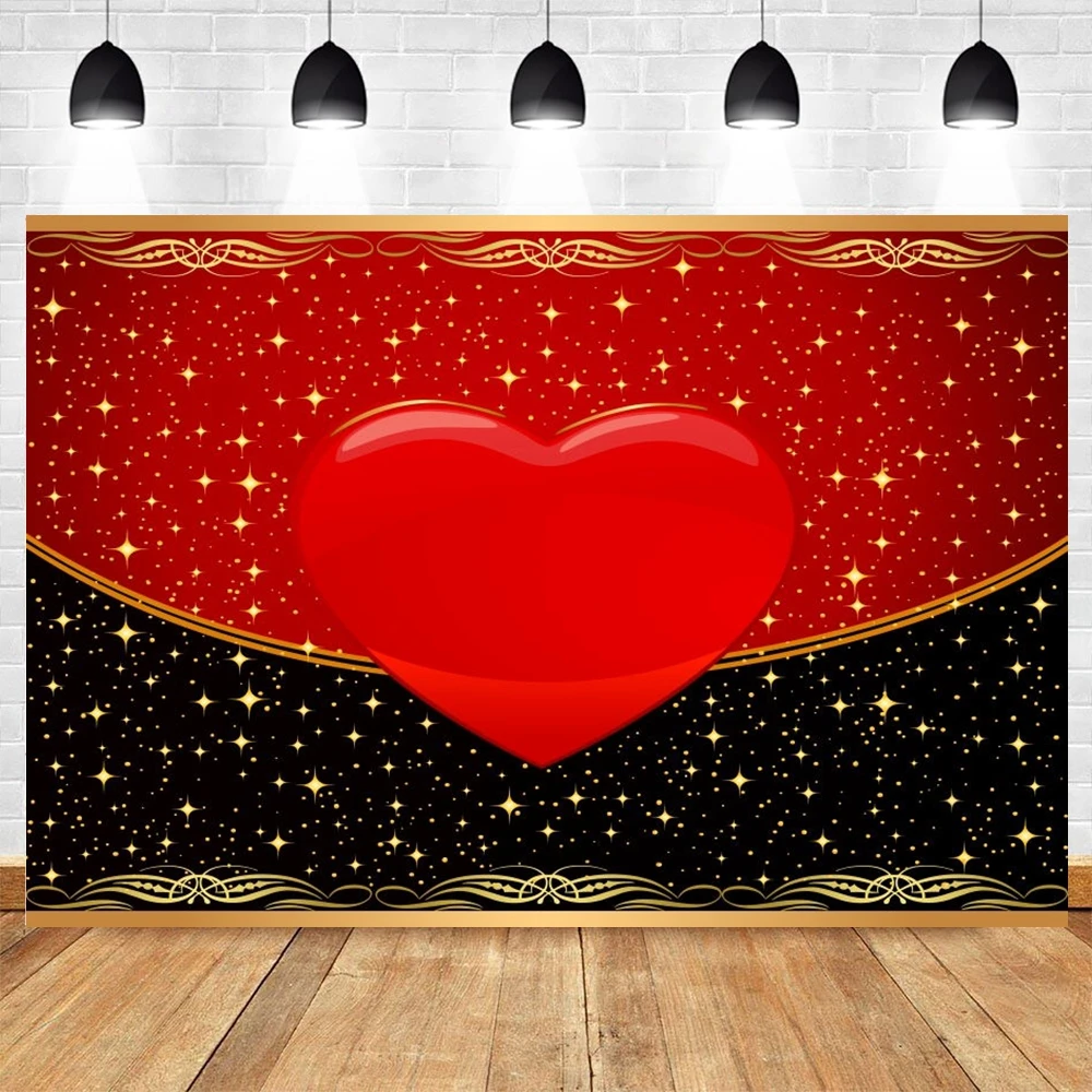 

Yeele Valentine's Day Backdrop Wedding Photocall Love Heart Glitter Photography Background For Photo Studio Photophone Photozone
