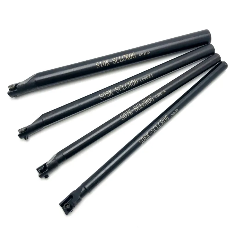 4 pezzi di S07K-SCLCR06 S08K-SCLCR06 S10K-SCLCR06 95 gradi spirale utensile di tornitura + 10 pezzi CCMT060204 set di utensili da taglio