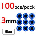 100 Piezas de 3mm Azul