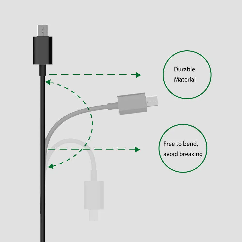 YAEATYPE Fast Charge Micro USB Cable Micro USB Charging Wire Cord Android Charger Cable Kabel for Xiaomi Samsung Huawei HTC LG