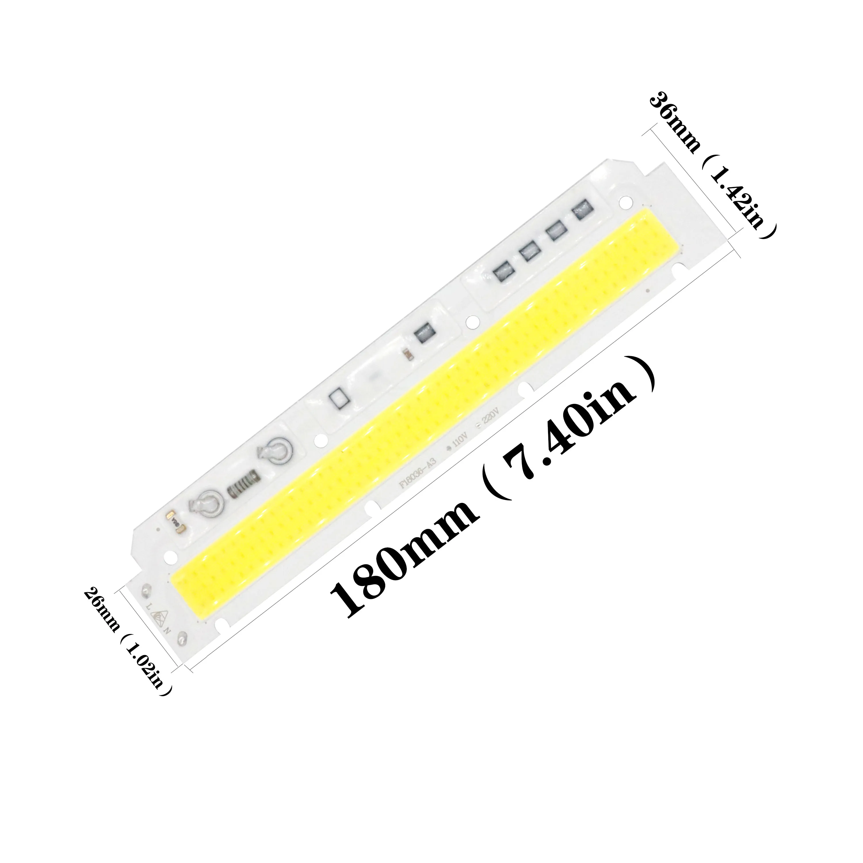 

LED Chip AC220V 50W long Strip light High Power LED Lamp LED COB Light Bulb Strip Chip On Board Lighting Source Warm Cold White