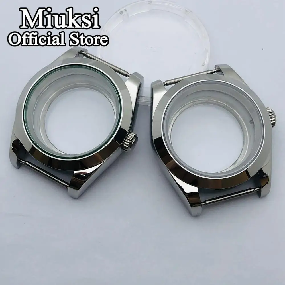 Miuksi 36mm/40mm sapphire glass polished watch case fit NH35 NH36 NH34 ETA2824 2836 PT5000 DG2813 3804 Miyota8205 8215 movement