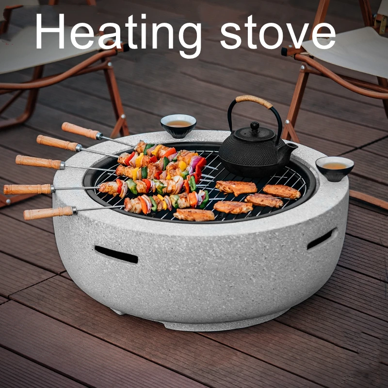 Big size courtyard barbecue stove villa charcoal heating stove outdoor barbecue stove home brazier indoor charcoal brazier