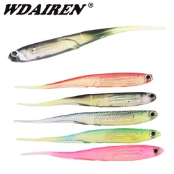 Leurre souple en silicone avec tête plombée, appât Élde type poisson nageur avec sequins, 10cm, 3g, 5 pièces par lot