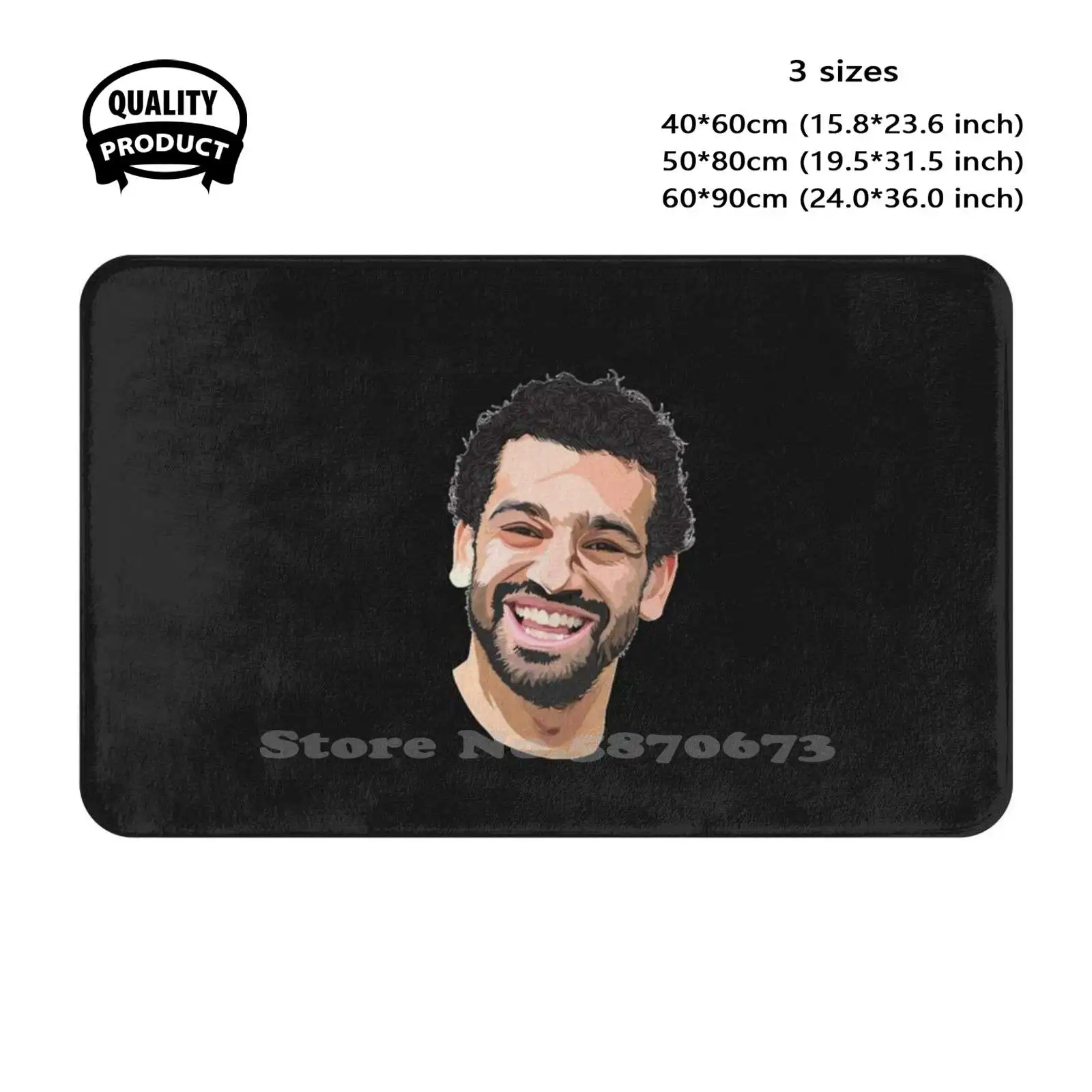 Smile Mo Salah Soft Cushion Home Carpet Door Mat Car Rug Yoga Mo Salah Mo Salah Smile You Will Never Walk Alone Soccer Anfield