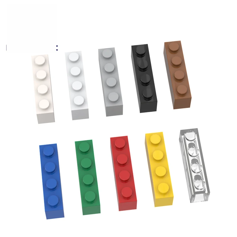 10pcs MOC Parts 3010 Brick 1 x 4 Compatible Building Block Particle DIY Assmble Kid Brain Puzzle Toy Birthday Gift