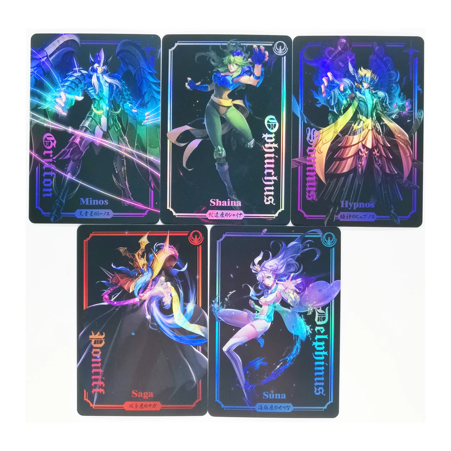 Cartes de collection Saint Seiya peintes, jouets de loisirs, objets de collection de jeux, ensemble de 11 pièces