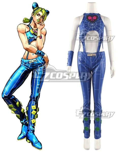 Stone Ocean Jolyne Cujoh Classic Clothes Props Halloween Christmas Party Adult Outfit Suit Cosplay Costume E001