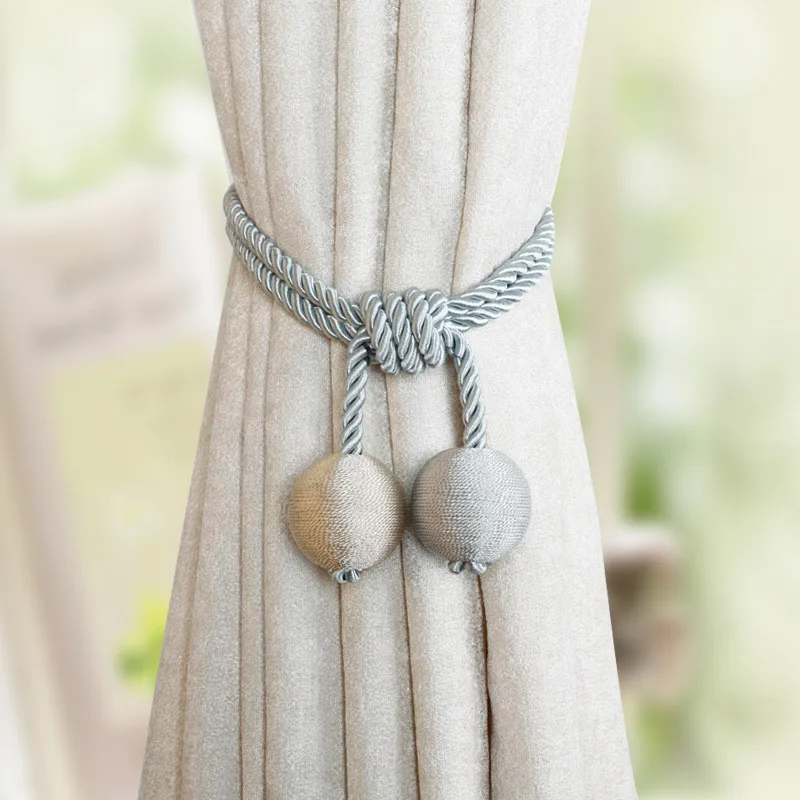 New Fashion Curtain Tiebacks Plush Hanging Belts Ropes Curtain Holdback Free Drilling Installation Curtain Accessories Buckle image 2