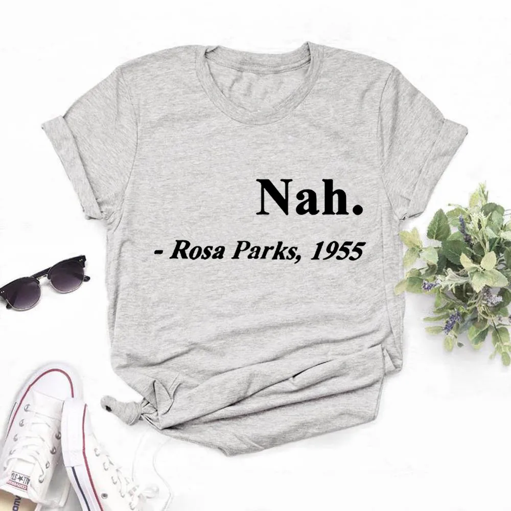 Frauen der Frauen Nette Lustige T-shirt Teen Mädchen Nah Rosa Parks 1955 Schwarz Grafik TeeFemale ,Drop Schiff