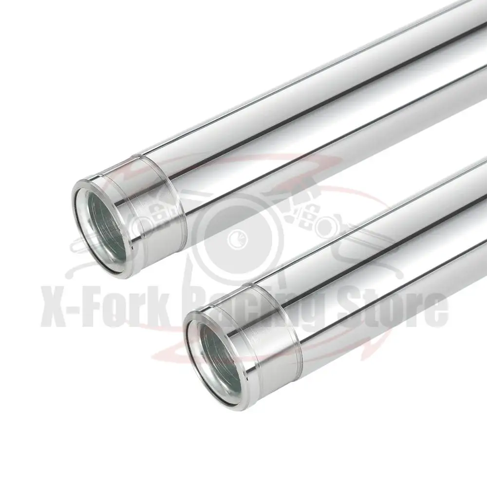Front Inner Fork Tubes Pair For Kawasaki ER650 ER-6N 2012-2016 13 14 15 41X585mm Motorcycle Shock Absorber Pipes Bars Silver