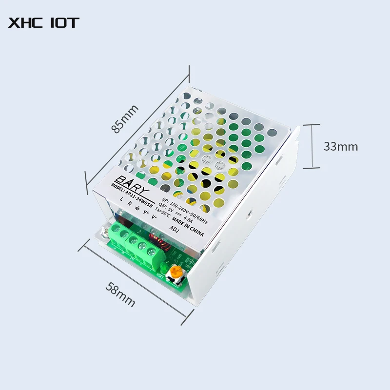 AC-DC Switching Power Supply Module 12W Output Power 100-250VAC To DC5V 2400mA  DIP AP21-12W05N White Aluminum Alloy Shell