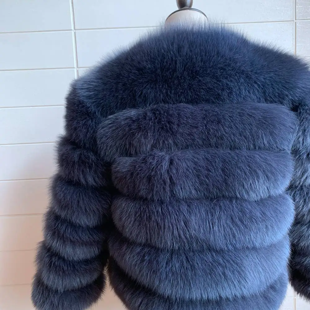 100% Natural Fur Jacket Real Fur Coat Winter Jacket Women Natural Fox Fur Luxury Fashion 50cm Short Jacket Wholesale Hot 2022