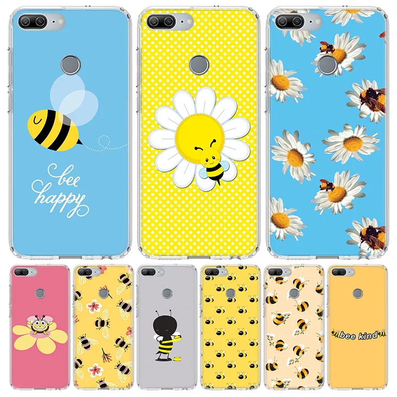 Cute animal bee art Soft Phone Case For Huawei Honor 10 Lite 9 20 8S 8X 9X Y5 Y6 Y7 Y9S P Smart Z 2019 7A 7X 8A Pro Coque Cover