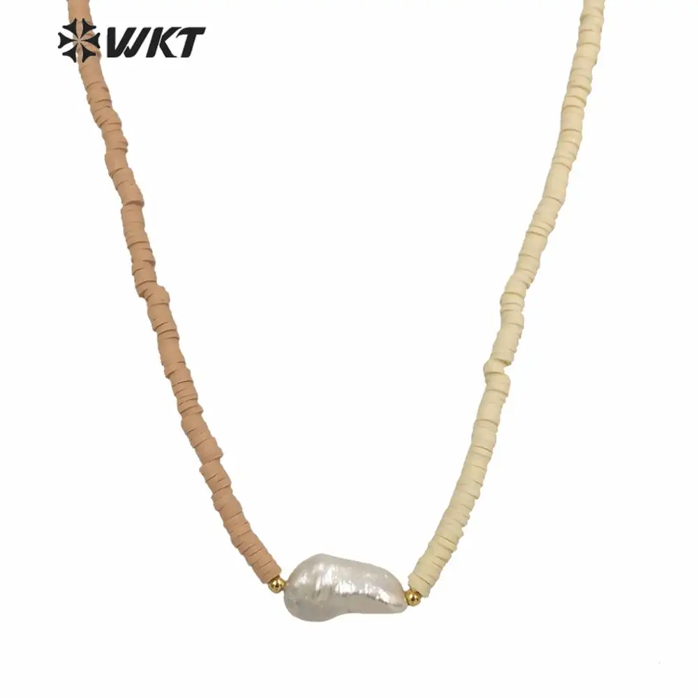 WT-JN130 Amazing Hand Make Strands 4mm Resin Beads Pearl Themed Necklace Lady Loved Natural Choker Retro Decoration
