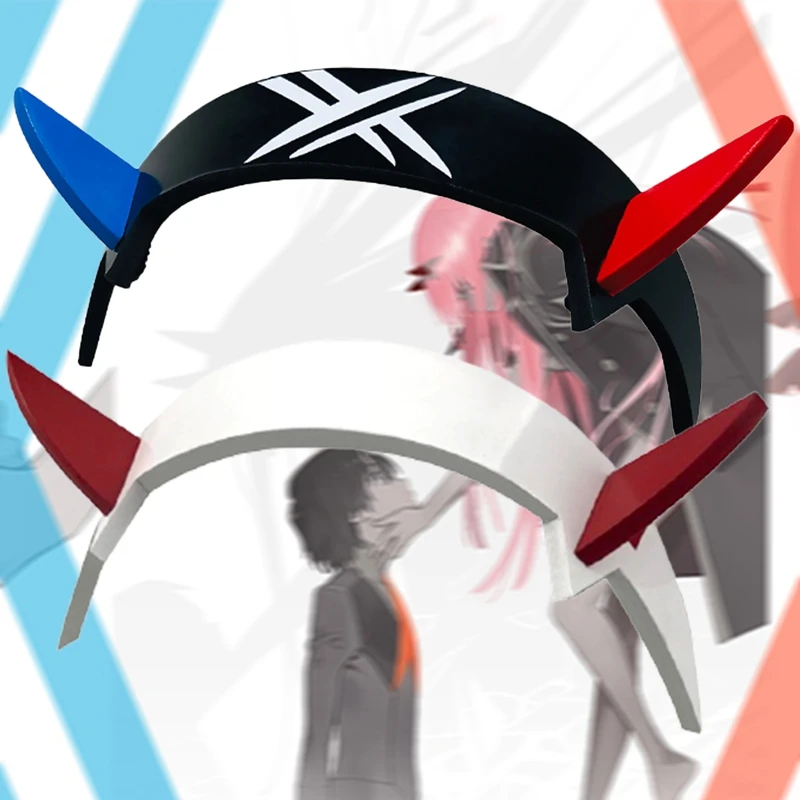 Cosplay DARLING In The FRANXX Zero Two Headwear Horn Hairclip Headband Hairband Cosplay Costume Accessories Props Halloween