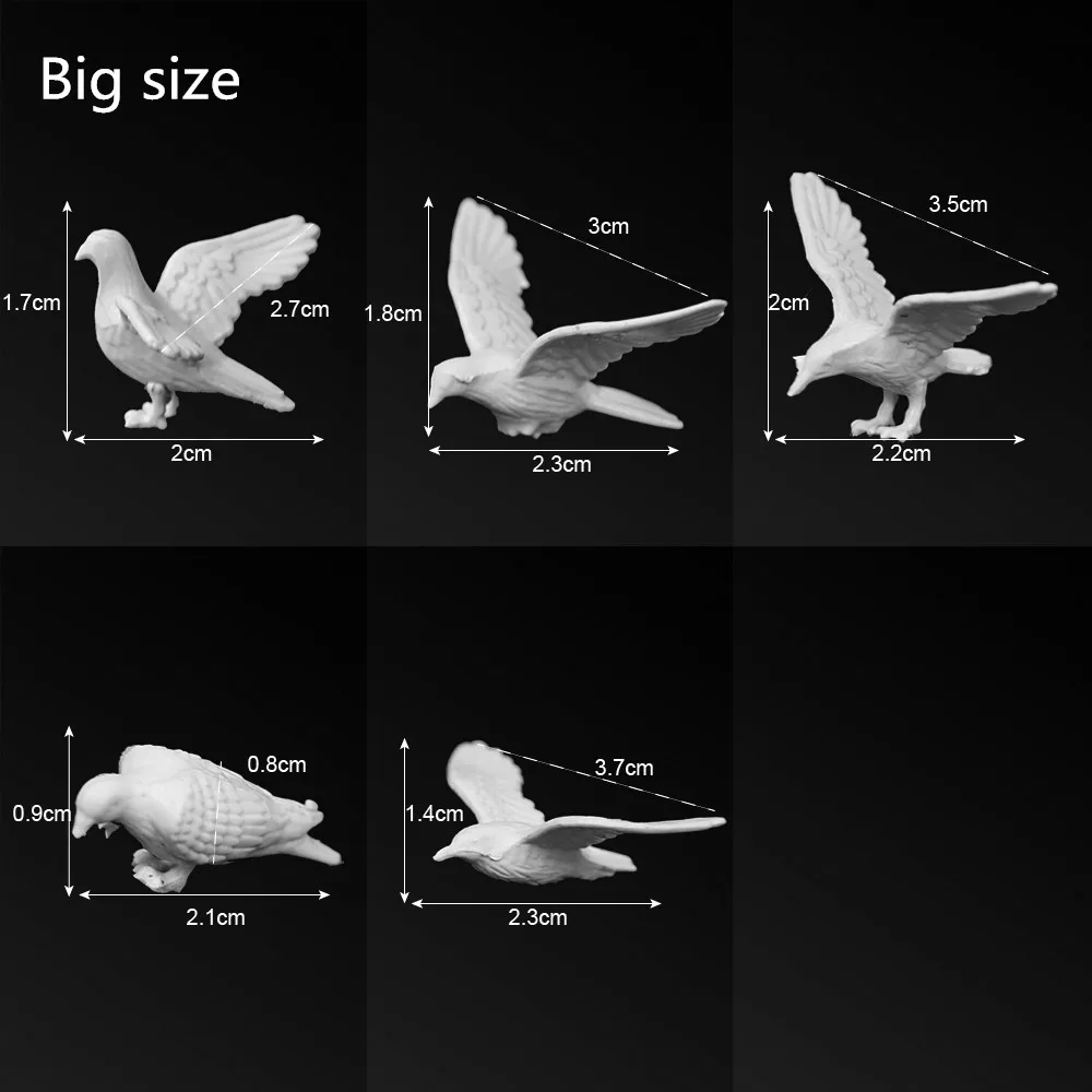 5pcs Scale Model Miniature Bird Species Layout Kits for Diorama Architecture Zoo Scene Diy Making Material