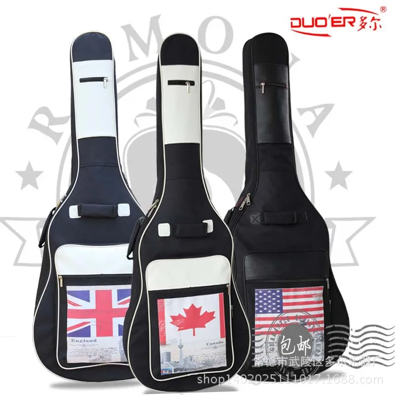 Guitar Case US UK Flag Waterproof 41 Inch Guitar Bass Bags Factory Customize Musical Instrument Bag Customize Your Logo