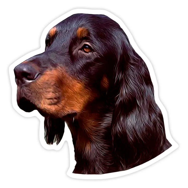 PVC-0160# Various Sizes Self-adhesive Decal Gordon Setter Dog Car Sticker Waterproof Auto Decors on Bumper Rear Window