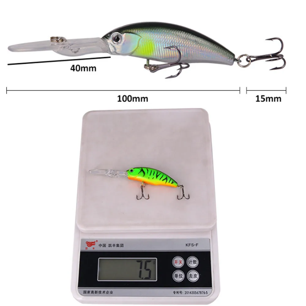 1 stücke 10cm 7,5g Lange Zunge Elritze Fischerei Locken Schwimm Wobbler Crankbait Bass Künstliche Köder Pike Karpfen angelgerät