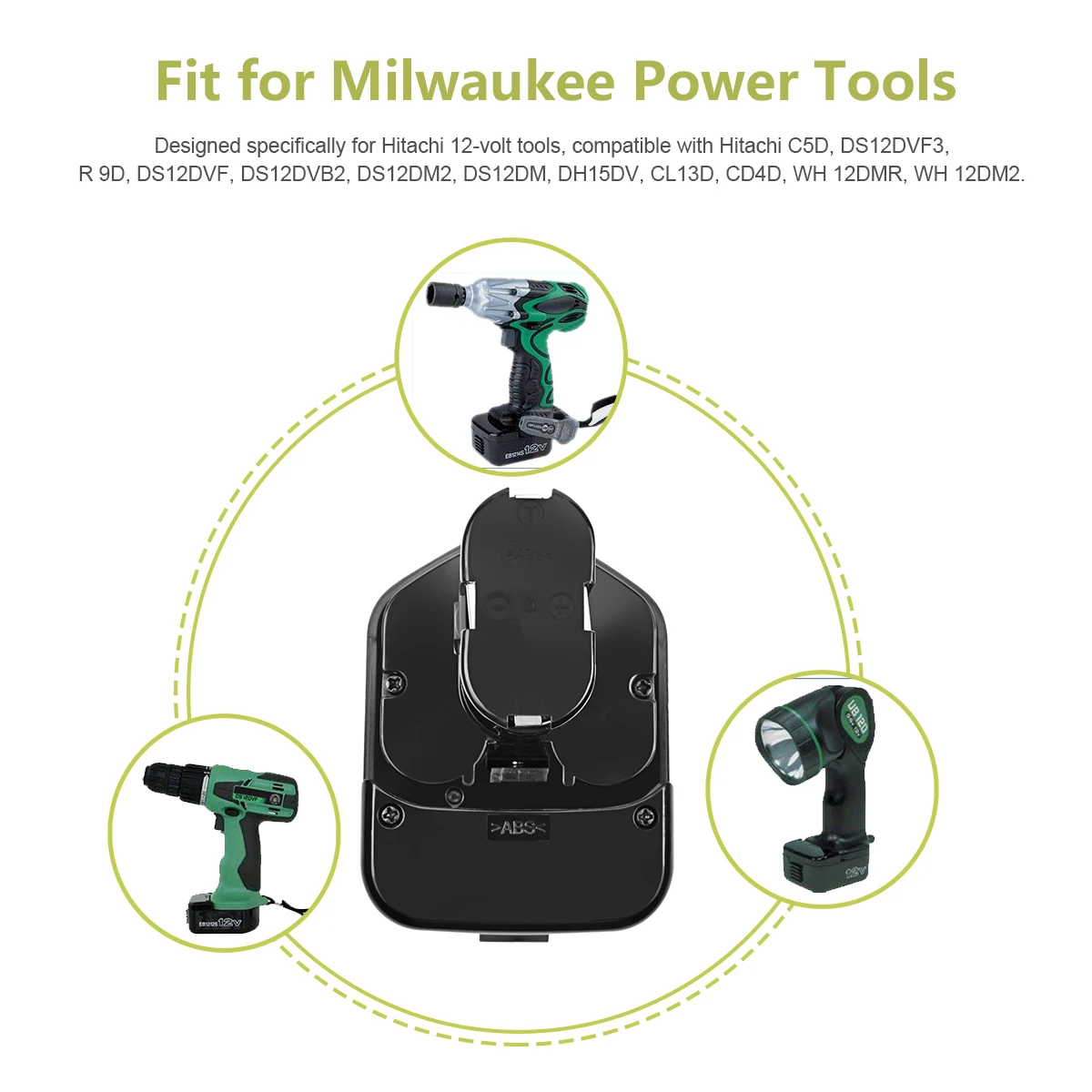 Turpow 3500Mah 12V Ni-Mh Hoge Kwaliteit Tool Batterij Voor Hitachi EB1214S 12V EB1220BL EB1212S WR12DMR CD4D DH15DV c5D Ds 12DVF3