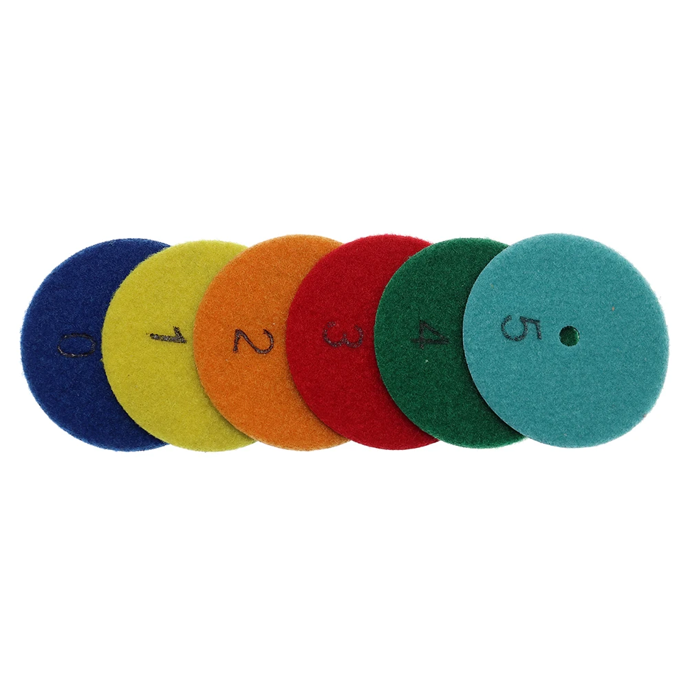 6Pcs Super 3Inchs Diamond Dry Polishing Pad Sharp Flexible 80mm Sanding Disc For Granite Marble Stone Floor