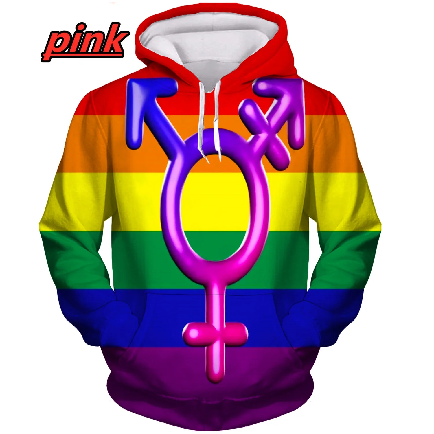 Flaga LGBT dla lesbijek gejów kolorowe drukowane 3D bluza z kapturem mężczyźni/kobiety Hip Hop tęczowa flaga bluza ameryka Pullover pary koszula