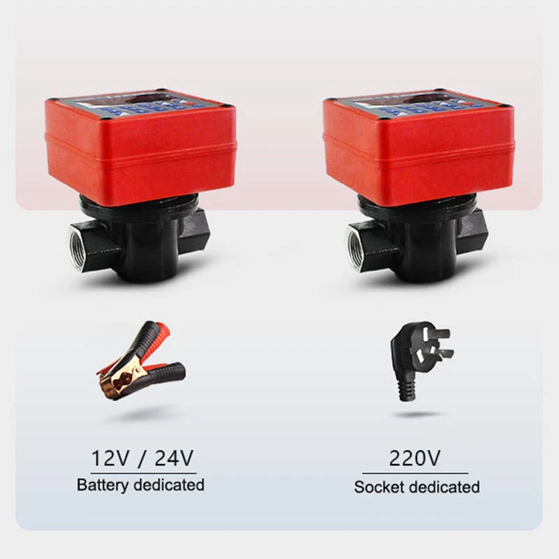 12V24V220V ilościowy przepływomierz oleju napędowego przepływomierz cyfrowy wskaźnik paliwa elektroniczny miernik biegów 1 calowy wyświetlacz LCD