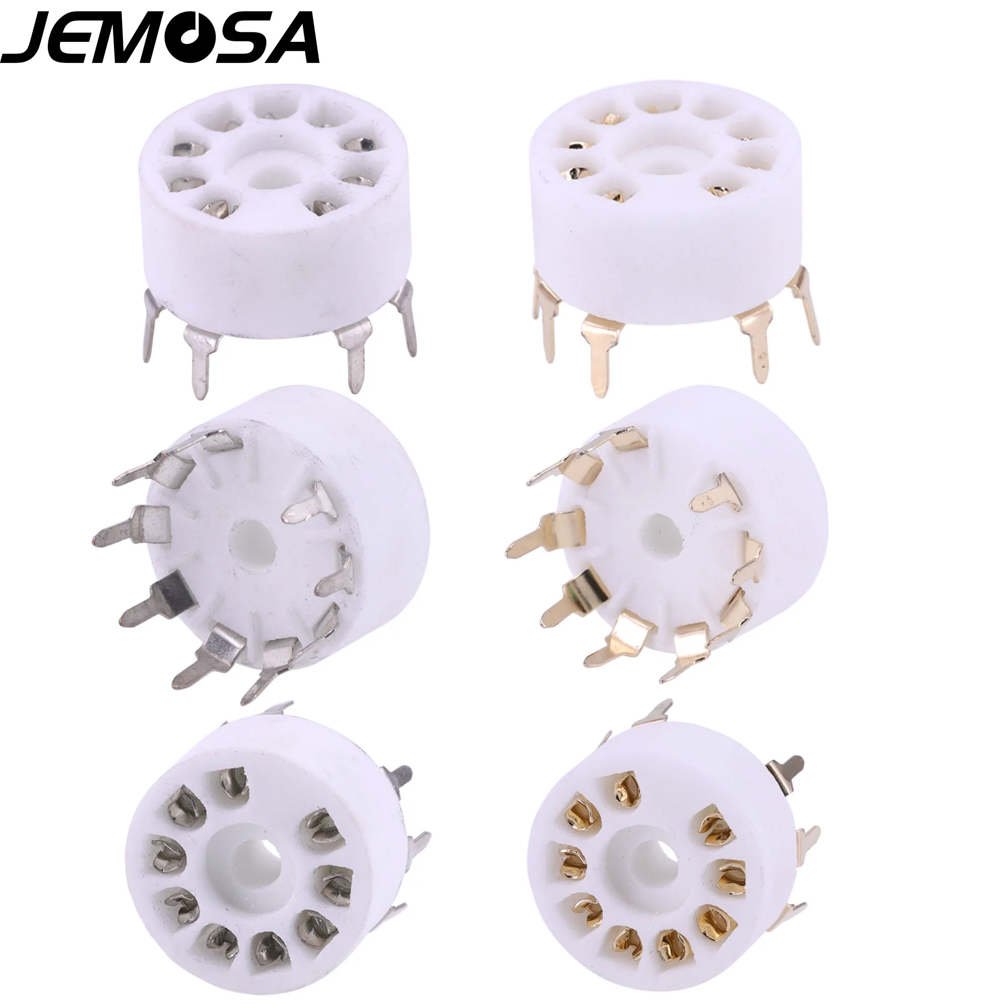 9Pin gniazdo do montażu PCB B9A ceramiczny zawór gniazdo dla 12AX7 12AU7 ECC82 5670 E88CC ECC83 wzmacniacz lampy elektronowej Audio w stylu Vintage