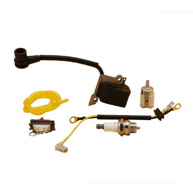 Ignition Coil Magneto หยุดสวิทช์จุดระเบิด Coil Spark Plug สำหรับ Husqvarna 136 137 141 142 Garden Chainsaw เปลี่ยนชิ้นส่วน