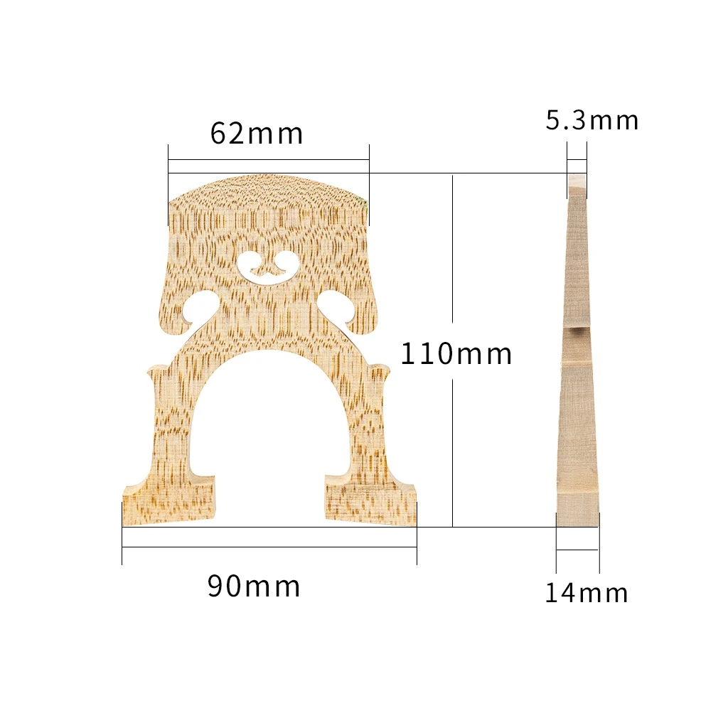 Master AA Grade Maple Cello Bridge Snowflake Pattern Maple Bridge 4/4 Cello Bridge