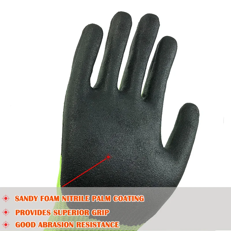 8 Pieces/4 Pairs Work Safety Protective Guantes Industrial General Purpose Cut Resistant Level C Working Gloves