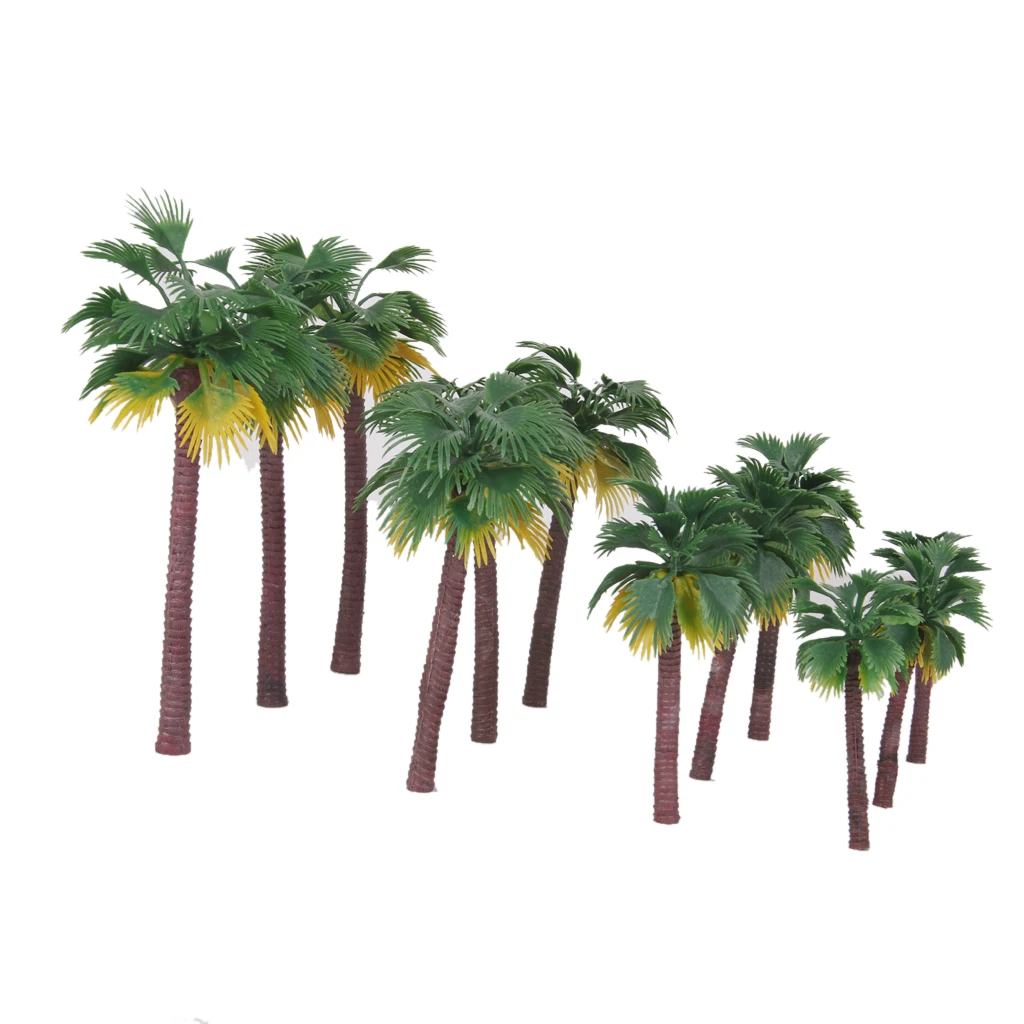 12 Plastic Model Tropische Palm Bomen Regenwoud Layout Trein Scenery Ho Oo N