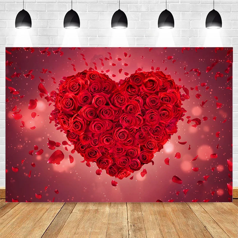 Mocsicka February 14 Valentine's Day Photography Backdrops Wedding Bridal Shower Photo Wallpaper Studio Booth Background