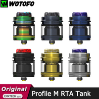 Original Wotofo Profile M RTA Tank 24.5m Top Airflow with nexMESH A1 Coil Electronic Cigarette Atomizer