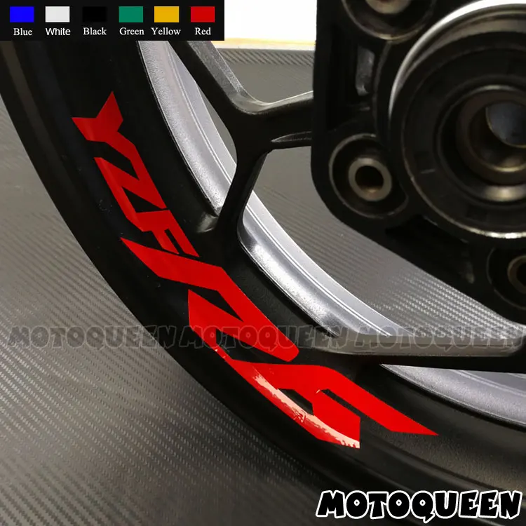 

8X Custom Motorcycle Iner Wheels Rims Decals Reflective Stripes Waterproof Stickers For YZF R1 R3 R6 YZF-R1 YZF-R6 YZF-R3